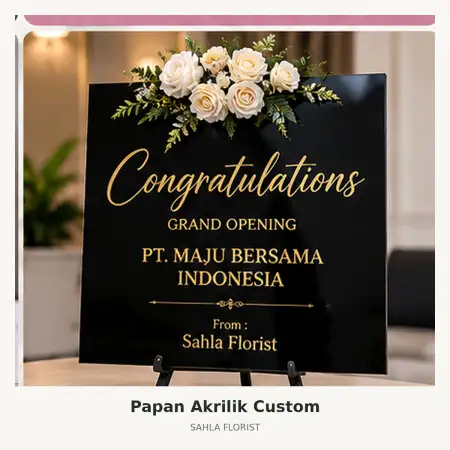 Papan Bunga Akrilik Foresta Bsd